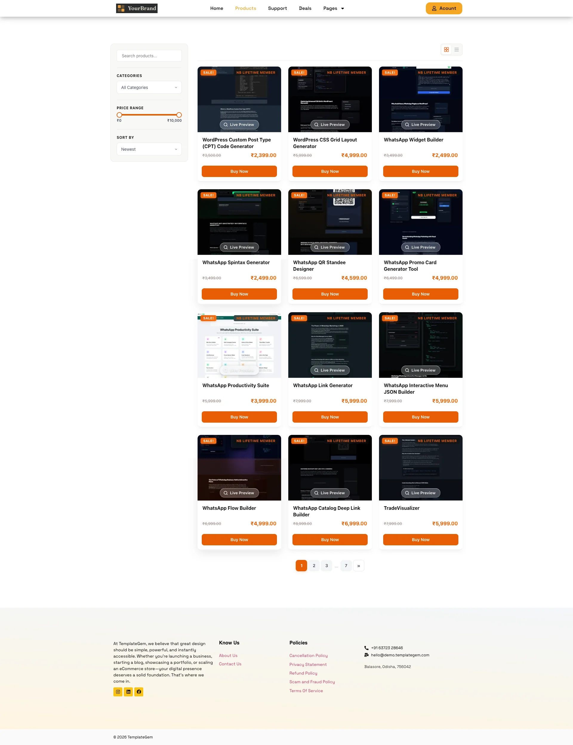 Product Page Interface